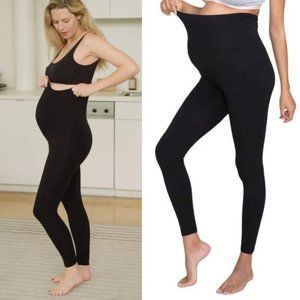 HATCH The Ultimate Before During & After LEGGINGS Size L Black Bamboo Blend NEW